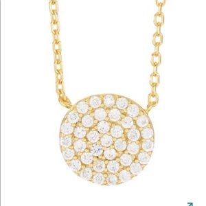 Gold Plated CZ Circle Pendant